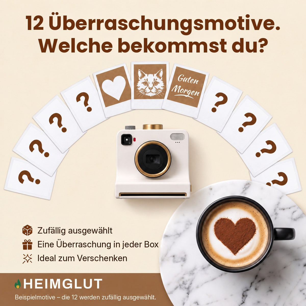 12 Überraschungsmotive in jeder Box